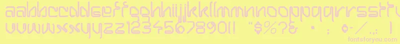 ClippinNormal Font – Pink Fonts on Yellow Background