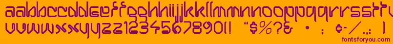 ClippinNormal Font – Purple Fonts on Orange Background