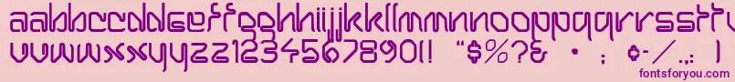 ClippinNormal Font – Purple Fonts on Pink Background