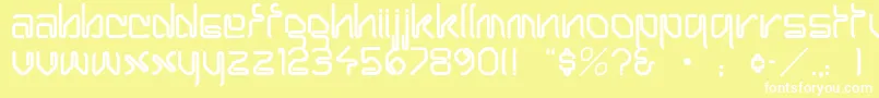 ClippinNormal Font – White Fonts on Yellow Background