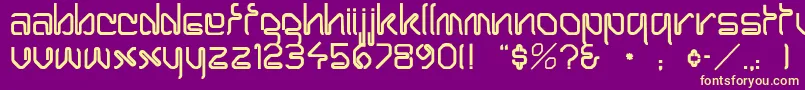 ClippinNormal Font – Yellow Fonts on Purple Background