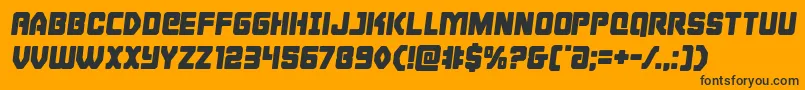 Шрифт Cyborgroostersemital – чёрные шрифты на оранжевом фоне