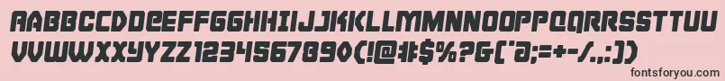 フォントCyborgroostersemital – ピンクの背景に黒い文字