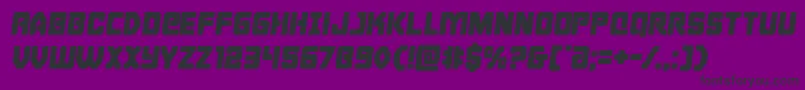 Cyborgroostersemital Font – Black Fonts on Purple Background