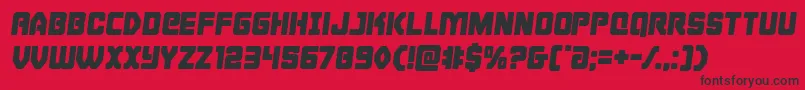 Cyborgroostersemital Font – Black Fonts on Red Background