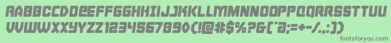 フォントCyborgroostersemital – 緑の背景に灰色の文字