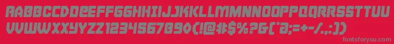 フォントCyborgroostersemital – 赤い背景に灰色の文字