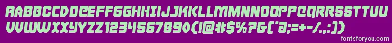 Cyborgroostersemital Font – Green Fonts on Purple Background