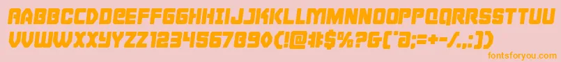 Cyborgroostersemital Font – Orange Fonts on Pink Background