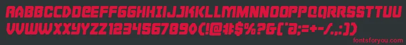Cyborgroostersemital Font – Red Fonts on Black Background