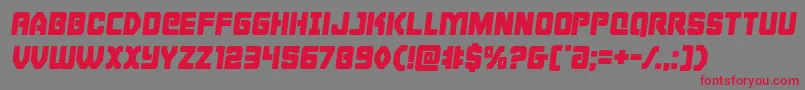 Cyborgroostersemital Font – Red Fonts on Gray Background