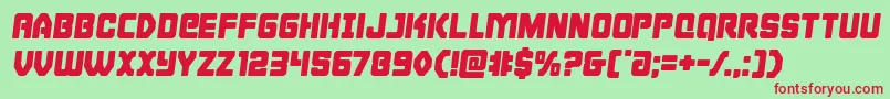 Cyborgroostersemital Font – Red Fonts on Green Background