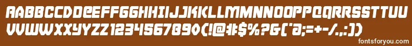 フォントCyborgroostersemital – 茶色の背景に白い文字