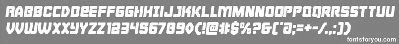 フォントCyborgroostersemital – 灰色の背景に白い文字