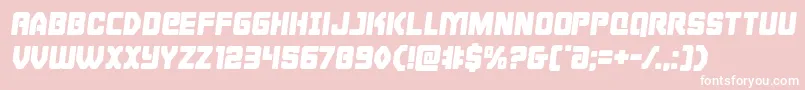 Cyborgroostersemital Font – White Fonts on Pink Background