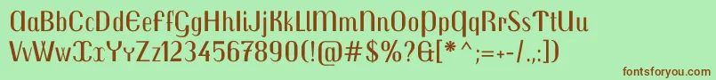 TrochutRegular Font – Brown Fonts on Green Background