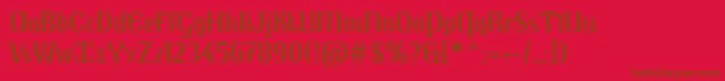 TrochutRegular-fontti – ruskeat fontit punaisella taustalla