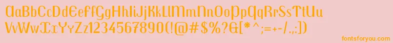 TrochutRegular Font – Orange Fonts on Pink Background
