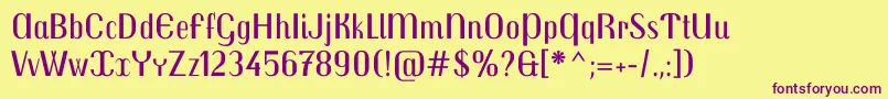 TrochutRegular Font – Purple Fonts on Yellow Background