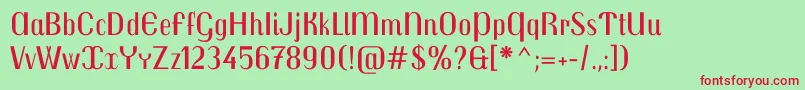 TrochutRegular Font – Red Fonts on Green Background