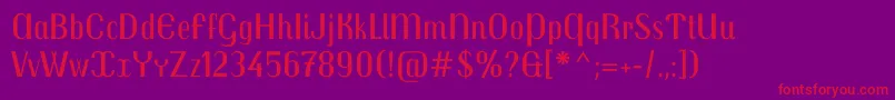 TrochutRegular Font – Red Fonts on Purple Background