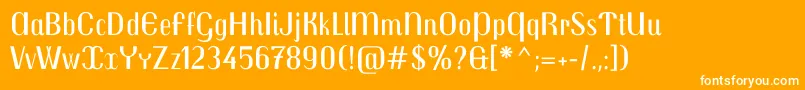 TrochutRegular Font – White Fonts on Orange Background