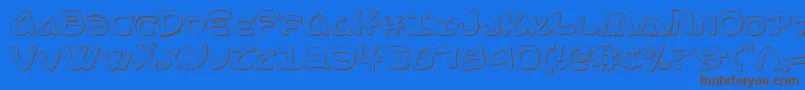 Ephesian3D Font – Brown Fonts on Blue Background