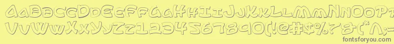 Ephesian3D Font – Gray Fonts on Yellow Background