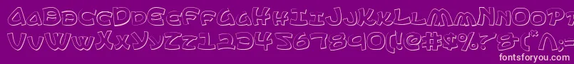 Ephesian3D Font – Pink Fonts on Purple Background