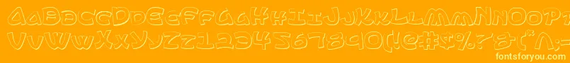 Ephesian3D Font – Yellow Fonts on Orange Background