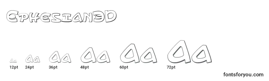 Größen der Schriftart Ephesian3D