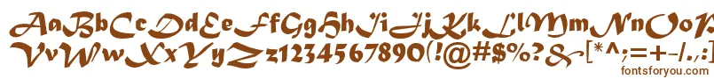 Madera-fontti – ruskeat fontit valkoisella taustalla