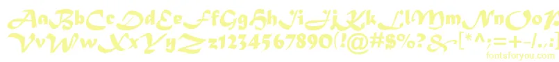 Шрифт Madera – жёлтые шрифты