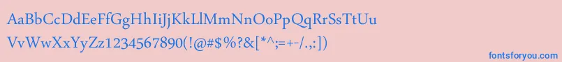 Daunpenh Font – Blue Fonts on Pink Background
