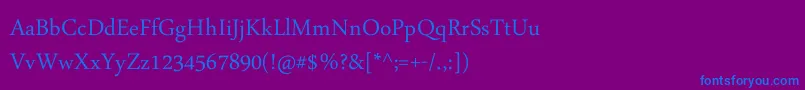 Daunpenh Font – Blue Fonts on Purple Background