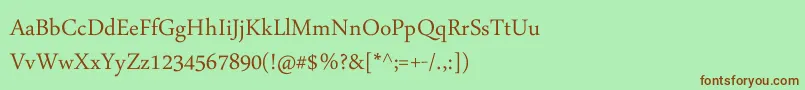 Daunpenh Font – Brown Fonts on Green Background