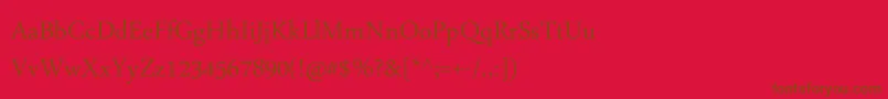 Daunpenh Font – Brown Fonts on Red Background