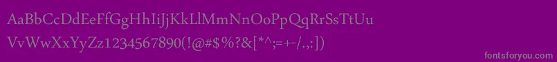 Daunpenh Font – Gray Fonts on Purple Background
