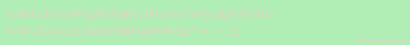 フォントDaunpenh – 緑の背景にピンクのフォント