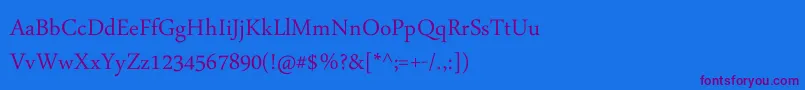 Daunpenh Font – Purple Fonts on Blue Background