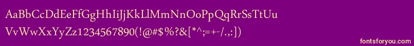 Daunpenh Font – Yellow Fonts on Purple Background