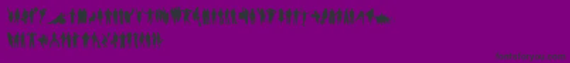 HumanSilhouettesFreeSix-Schriftart – Schwarze Schriften auf violettem Hintergrund