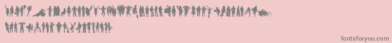 Подробнее о шрифте HumanSilhouettesFreeSix Шрифт HumanSilhouettesFreeSix – серые шрифты на розовом фоне