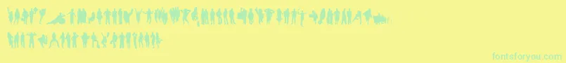En savoir plus sur la police HumanSilhouettesFreeSix Police HumanSilhouettesFreeSix – polices vertes sur fond jaune