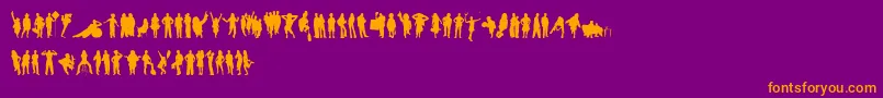 More about HumanSilhouettesFreeSix Font HumanSilhouettesFreeSix Font – Orange Fonts on Purple Background