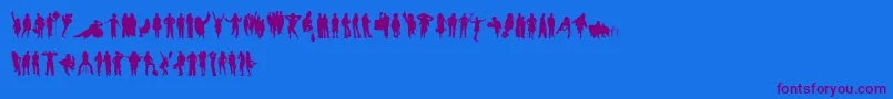 More about HumanSilhouettesFreeSix Font HumanSilhouettesFreeSix Font – Purple Fonts on Blue Background