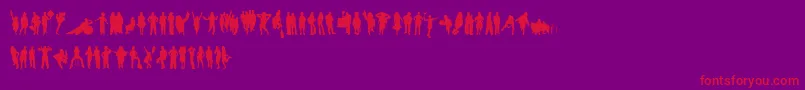 En savoir plus sur la police HumanSilhouettesFreeSix Police HumanSilhouettesFreeSix – polices rouges sur fond violet
