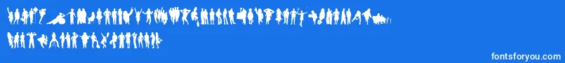 More about HumanSilhouettesFreeSix Font HumanSilhouettesFreeSix Font – White Fonts on Blue Background
