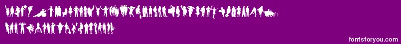 fuente HumanSilhouettesFreeSix – Fuentes Blancas Sobre Fondo Morado