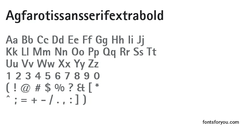 Agfarotissansserifextrabold Font – alphabet, numbers, special characters